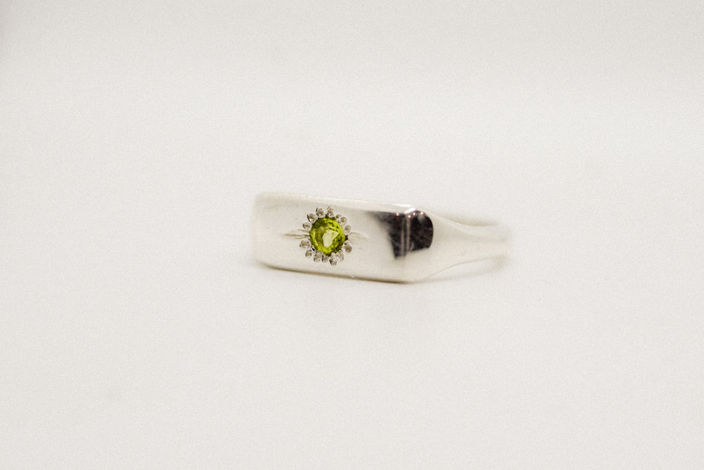 Peridot Bar Ring