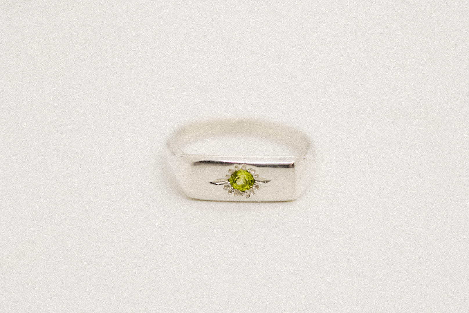 Peridot Bar Ring