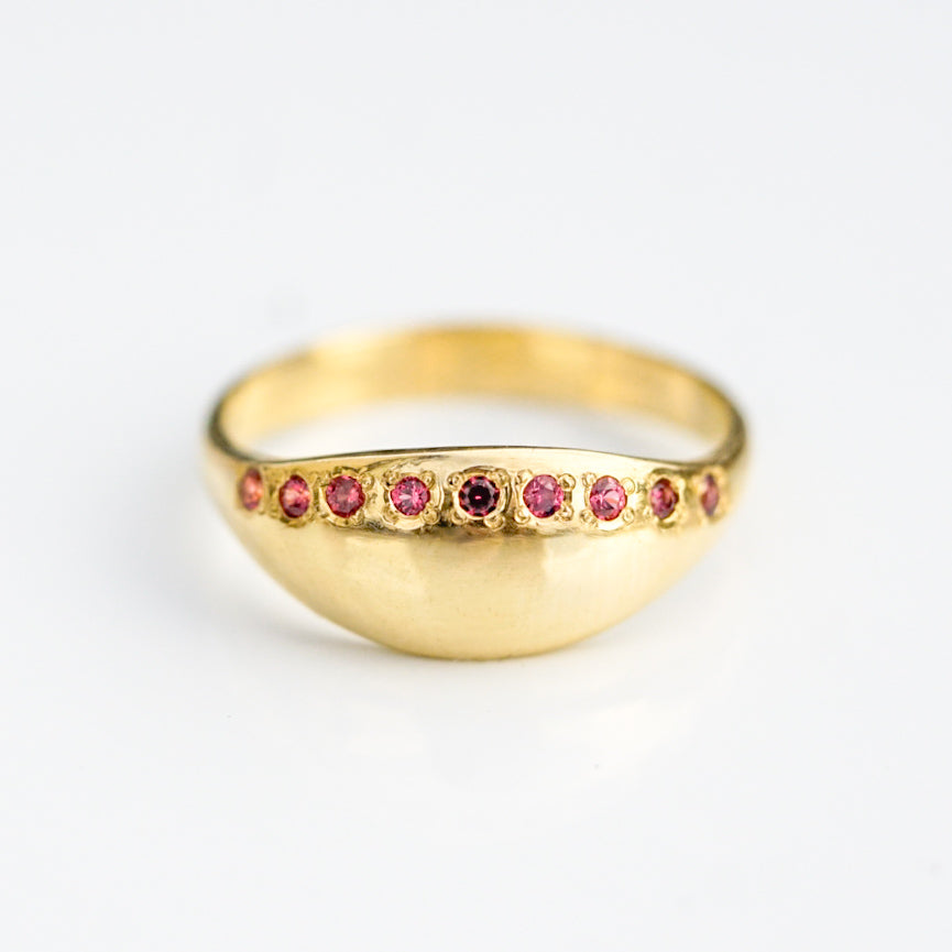 The Dawn Ring | Pink Sapphire Ring in 9ct Gold