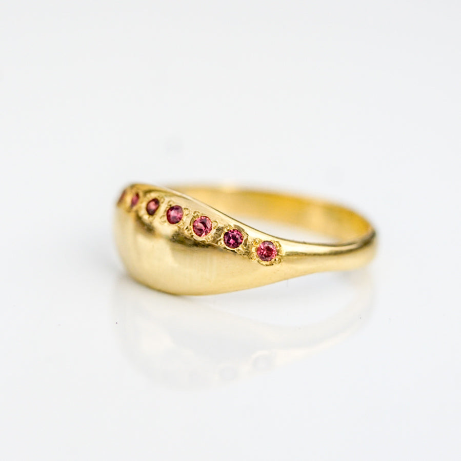 The Dawn Ring | Pink Sapphire Ring in 9ct Gold