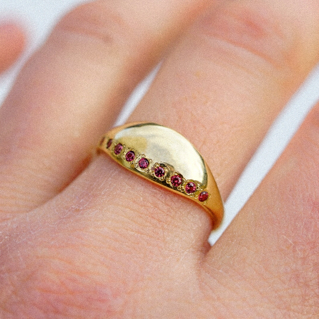 The Dawn Ring | Pink Sapphire Ring in 9ct Gold