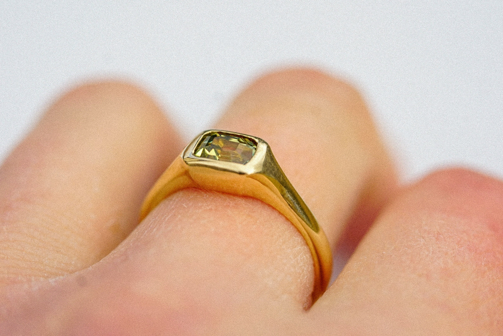 The Fern Ring | Green Sapphire Ring in 9ct Gold