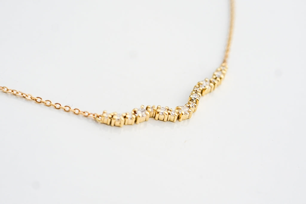 Flow Diamond Necklace | 0.43ct Lab Diamond Necklace in 9ct Gold