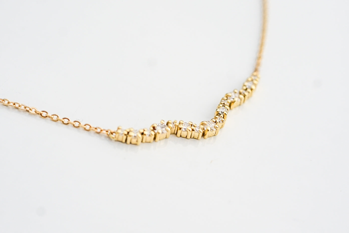 Flow Diamond Necklace | 0.43ct Lab Diamond Necklace in 9ct Gold