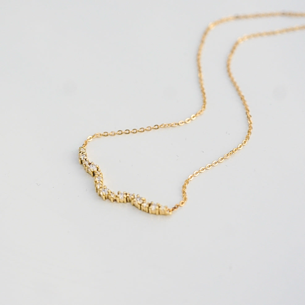 Flow Diamond Necklace | 0.43ct Lab Diamond Necklace in 9ct Gold
