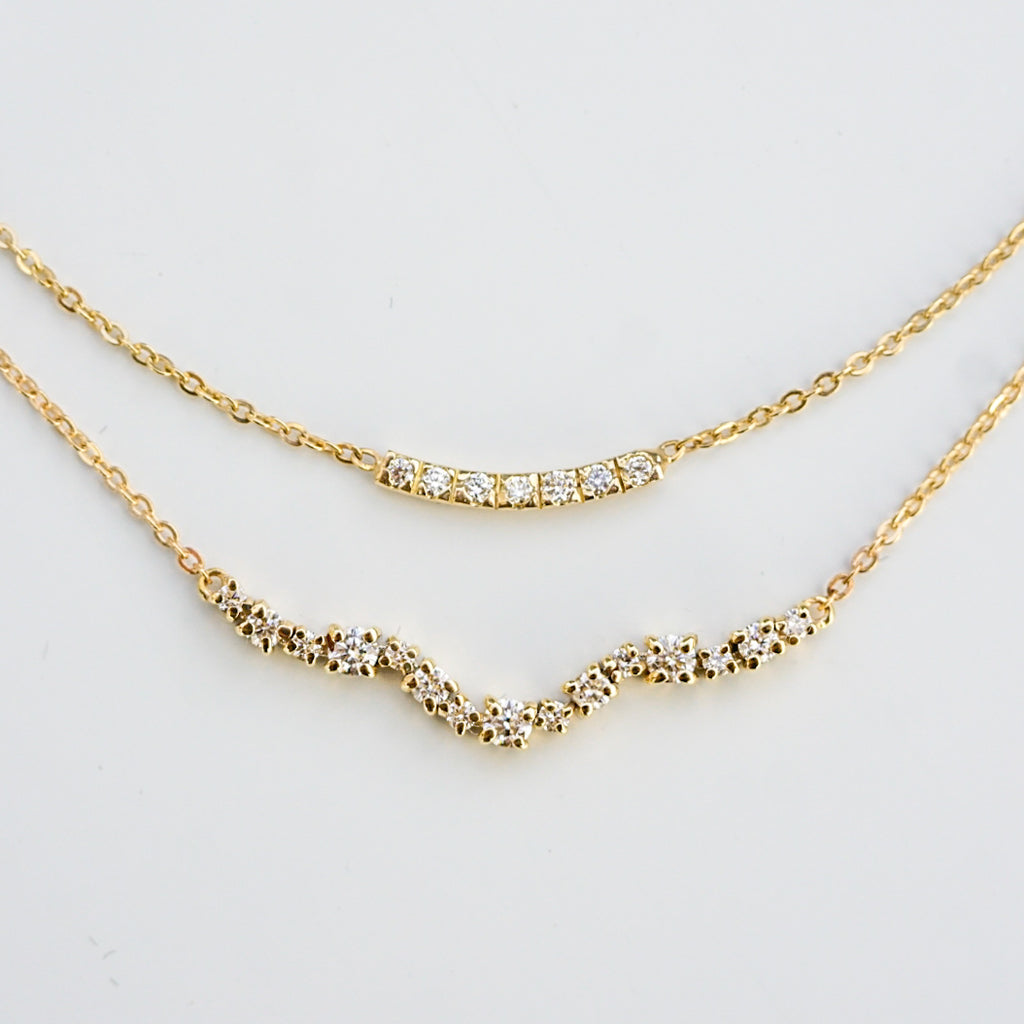 Flow Diamond Necklace | 0.43ct Lab Diamond Necklace in 9ct Gold