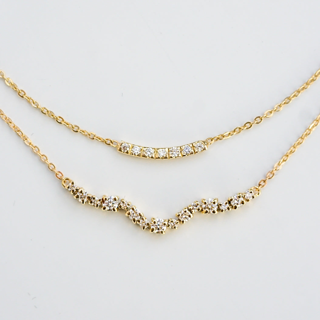 Flow Diamond Necklace | 0.43ct Lab Diamond Necklace in 9ct Gold