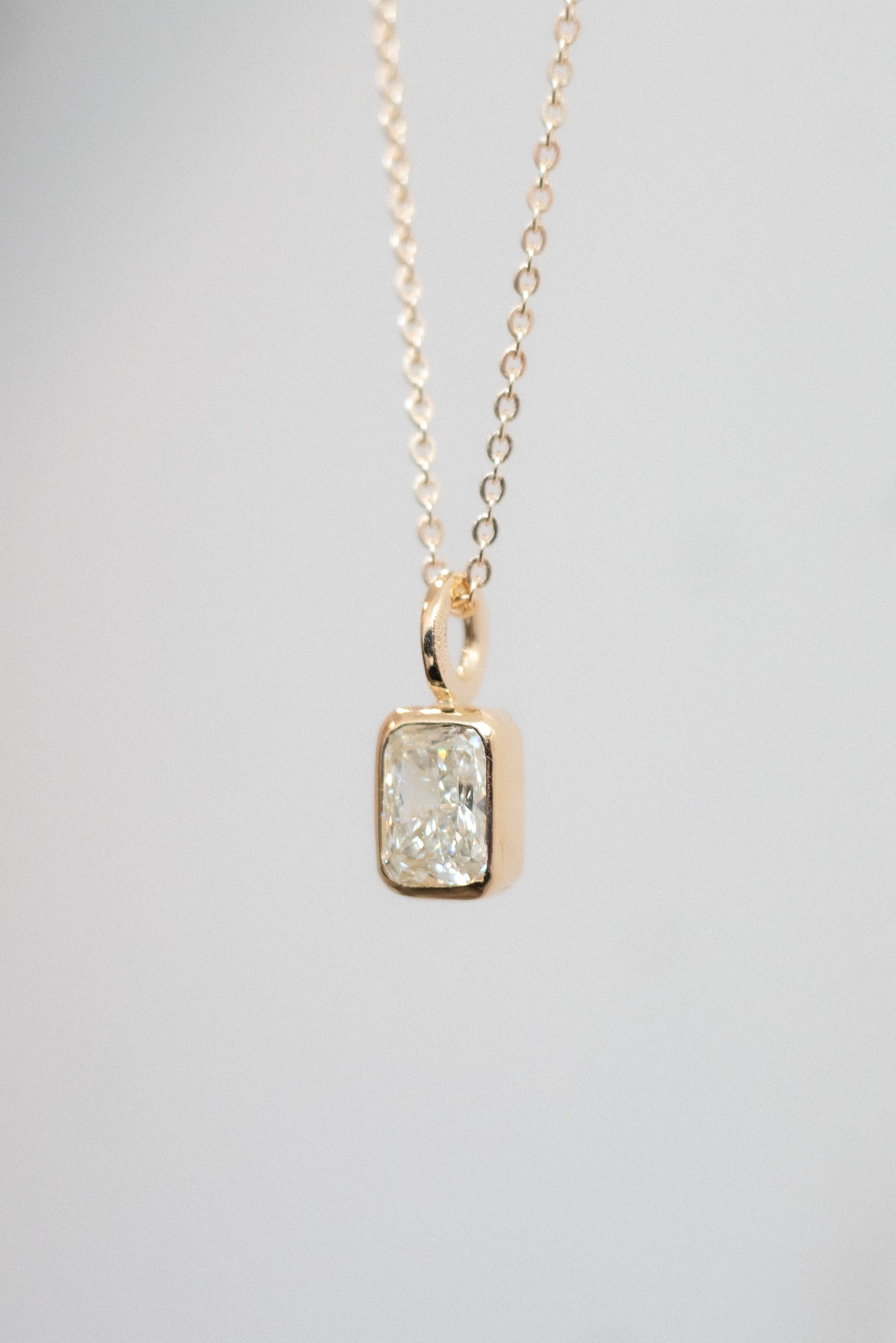 Radiant Bezel Necklace